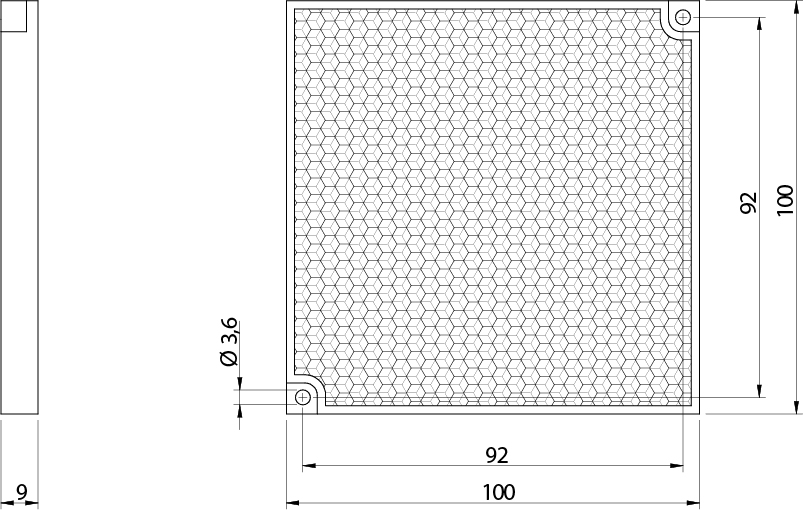 Refletor RL-107 Datasensing — retrorreflexivoivo 105×100