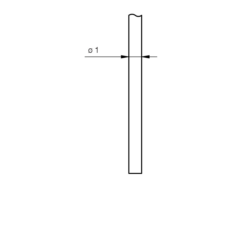Fibra Ótica AF/1S Datasensing — Optical fibre core 1 mm single core x m