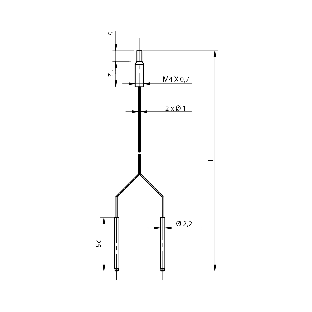 Fibra Ótica CF/CA2-05 Datasensing — Optical fibre not cutable scanner 0.5 m