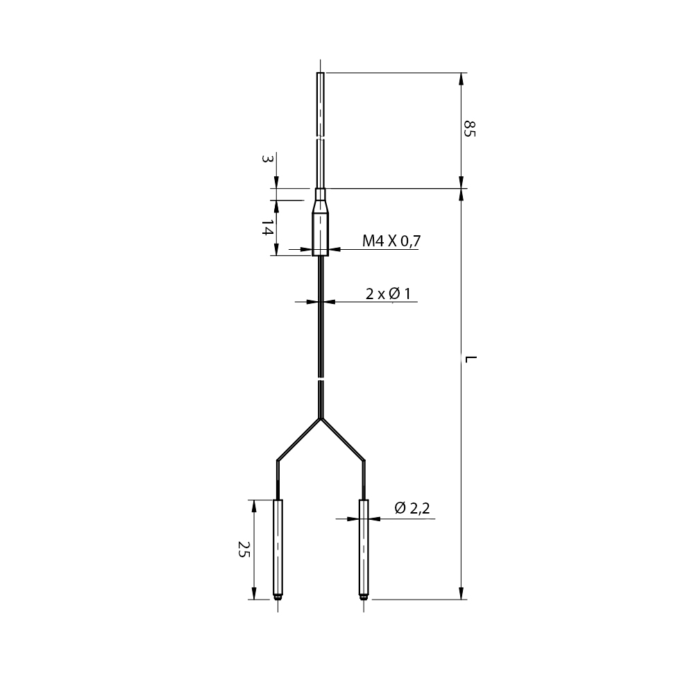 Fibra Ótica CF/CA4-05 Datasensing — Optical fibre not cutable scanner 0.5 m