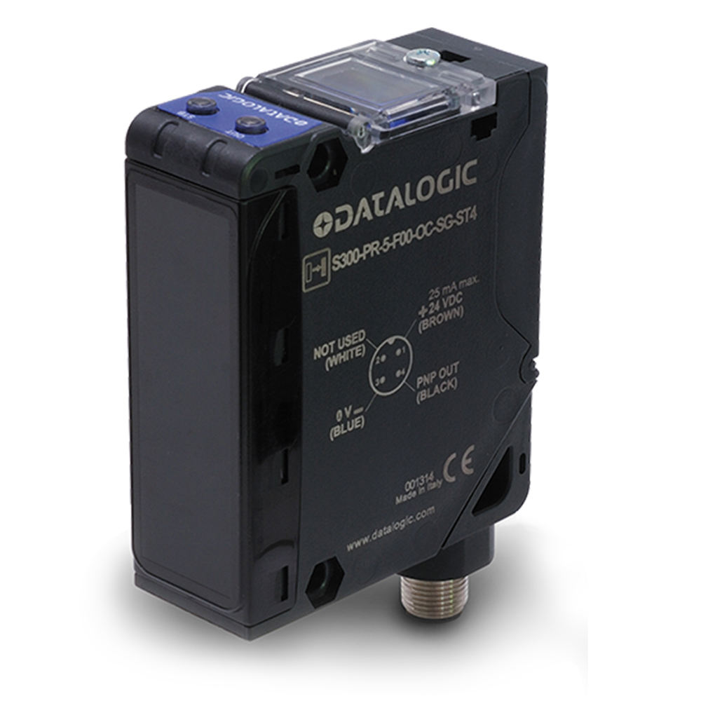 Sensor Fotoelétrico S300-PA-2-A06-OC Datasensing — Sensor Fotoelétrico Maxi infravermelho LED Retro Reflexivo plástico axial pnp/npn saída – DC Terminal Block