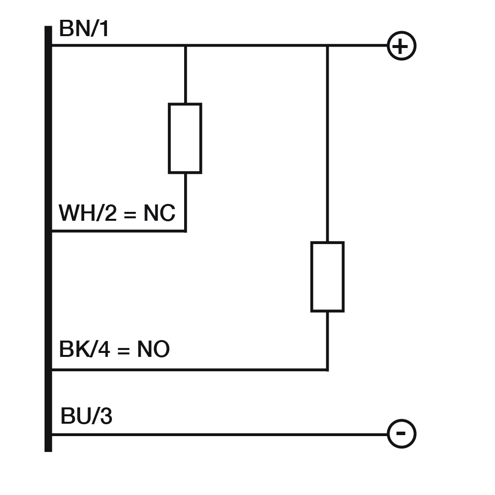Sensor Capacitivo CQ55-BN-3A Datasensing — cúbico plástico DC 25 mm NPN NO+NC cabo 2m 90°