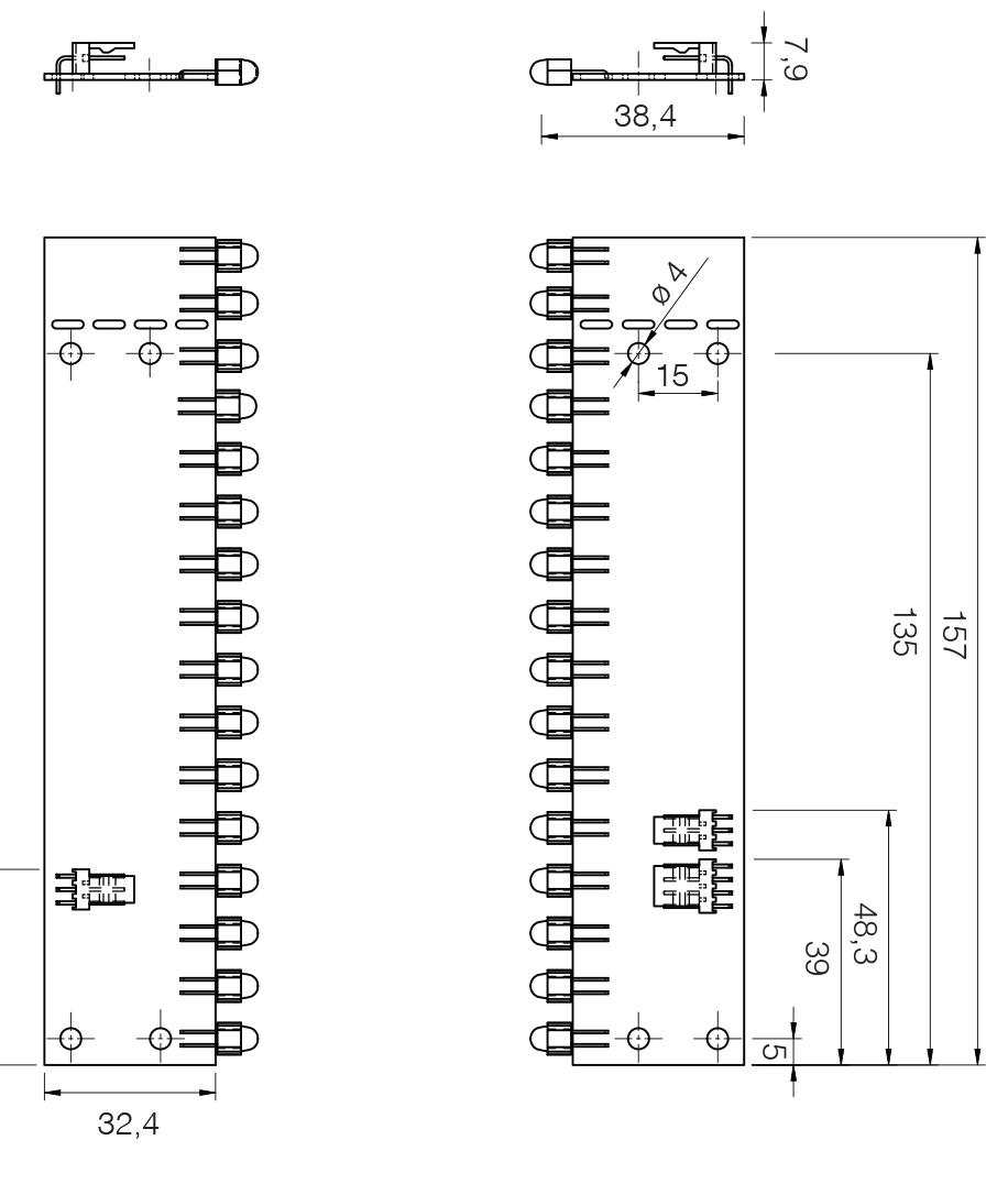 Sensor de Área NX16SR/XCN-AT10 Datasensing — Kit E+R NPN NC 16 feixes H=150mm axial com sens. ajustável com Check Sn = 500mm….2000mm tropic.