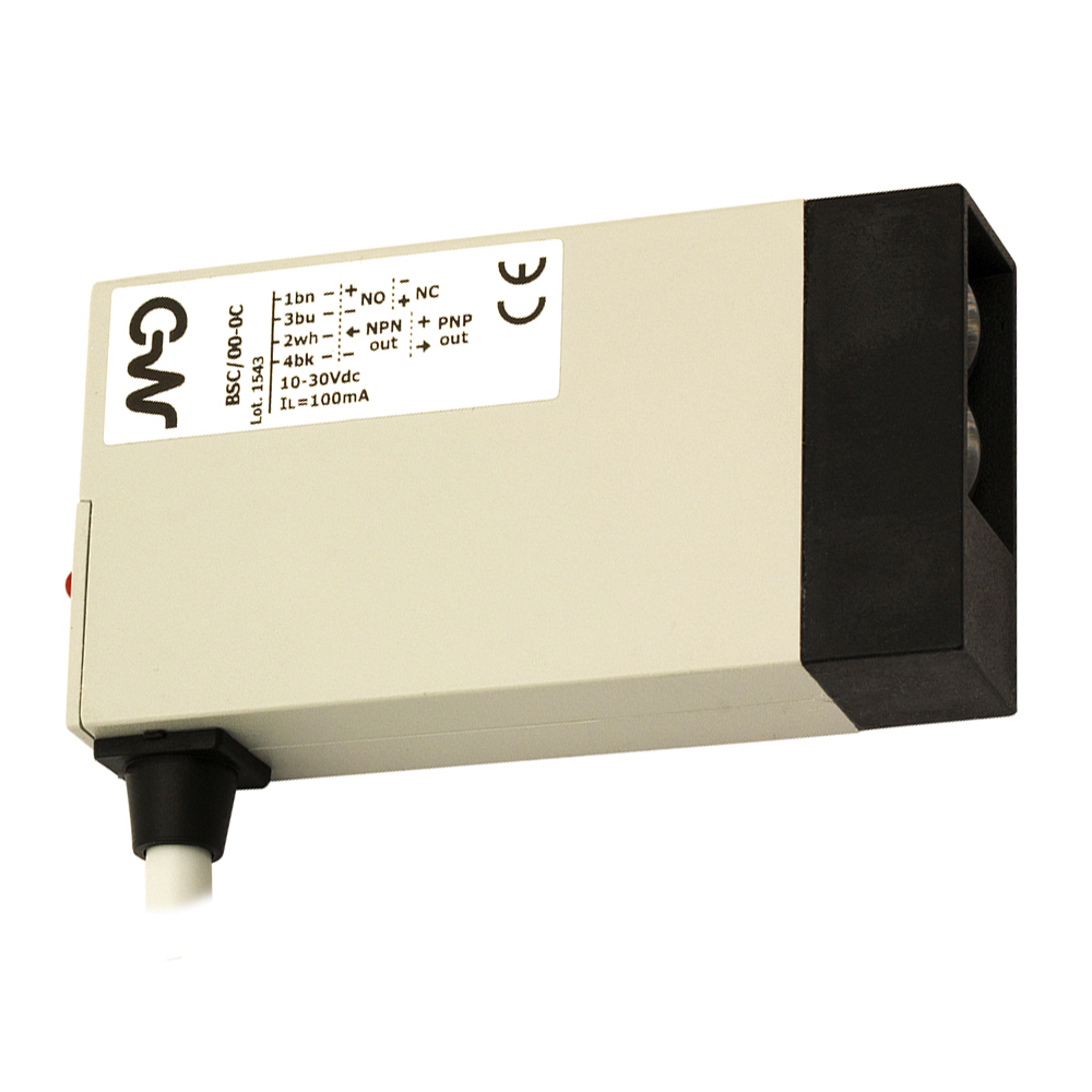 Sensor Fotoelétrico BSC/00-0C86 Datasensing — midi retrorreflexivo 8 m NPN/PNP NO/NC cabo 5m 90°