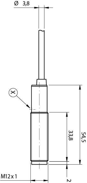 Sensor Fotoelétrico DME/00-1A Datasensing — M12 4 m emissor com ajuste sem Check cabo 2m axial