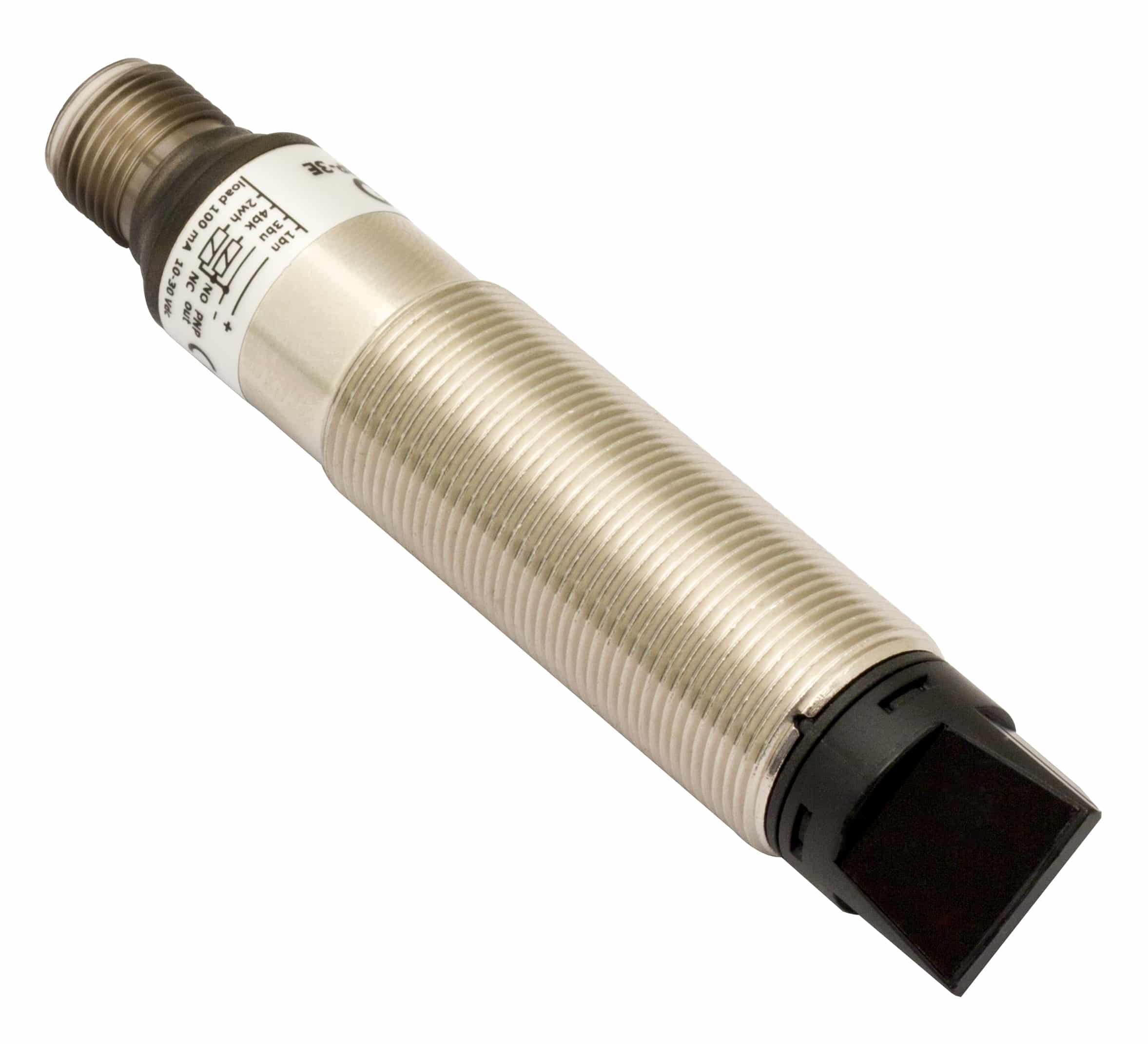 Sensor Fotoelétrico FAI4/BN-3E Datasensing — M18 90° difuso 200 mm reg NPN NO+NC metálico conector M12