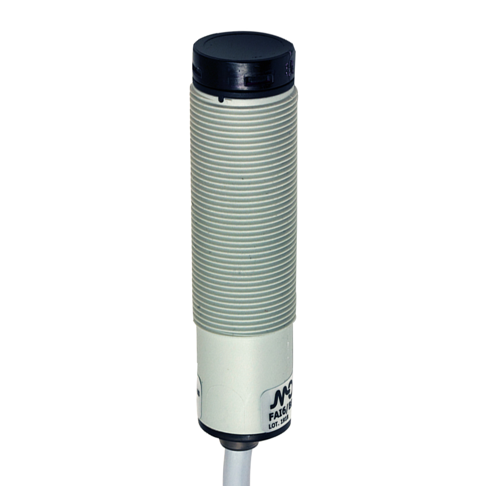 Sensor Fotoelétrico FAI6/BP-0A86 Datasensing — M18 Axial difuso 400 mm PNP NO+NC plástico cabo 5m