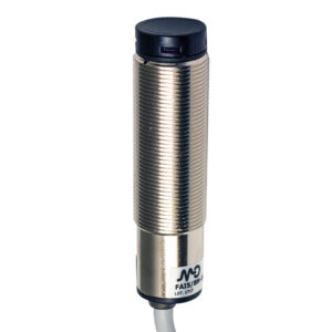 Sensor Fotoelétrico FAIZ/BN-1A Datasensing — M18 Axialreceptor 20 m NPN NO+NC metálico cabo 2m axial