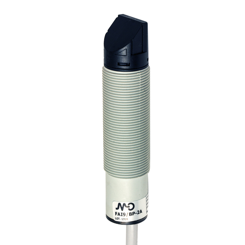 Sensor Fotoelétrico FAIZ/BN-2A Datasensing — M18 90°receptor 15 m NPN NO+NC plástico cabo 2m axial