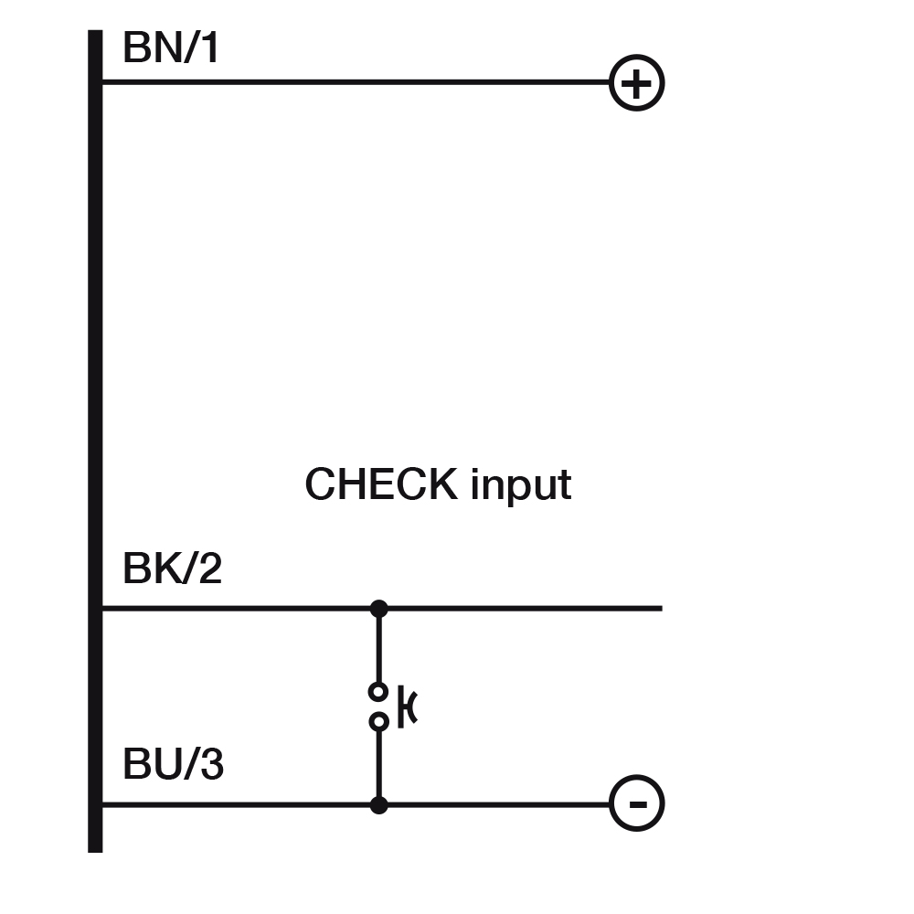 Sensor Fotoelétrico FALH/X0-3A Datasensing — M18 90° laser emissor 50 m Check metálico cabo 2m axial