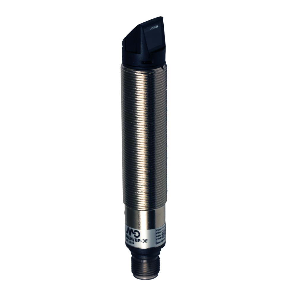 Sensor Fotoelétrico FALN/BP-3EAN Datasensing — M18 90° laser retrorreflexivo polarizado 20 m ajustável PNP NO+NC metálico conector M12 II 3G Ex nA IIC T6, II 3D Ex tD A22 IP67 T85°C