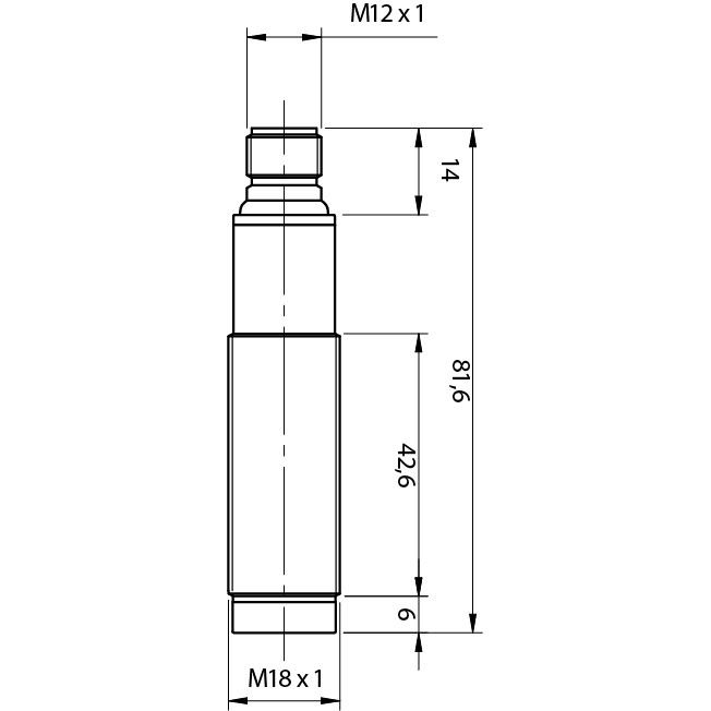 Sensor Fotoelétrico FAR2/BN-1E Datasensing — Sensor Fotoelétrico M18 Axial difuso 100 mm NPN NO+NC metálico conector M12