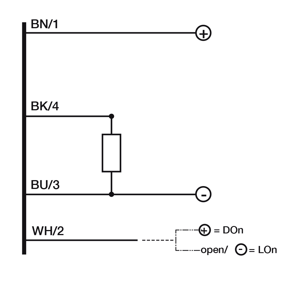 Sensor Fotoelétrico FFRP/0P-1E Datasensing — M18 Axial retrorreflexivo 4,5 m PNP L/D conector M12
