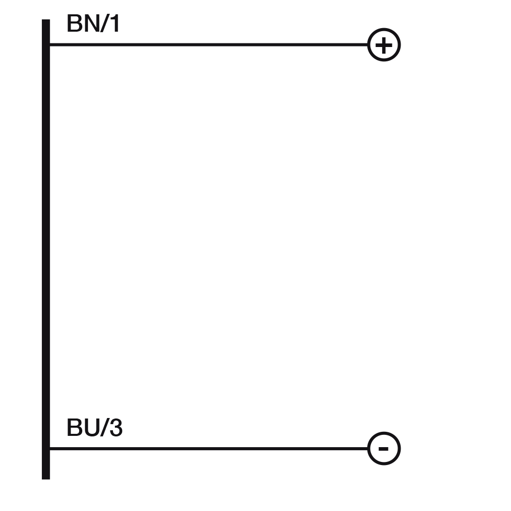 Sensor Fotoelétrico HEE/00-4F Datasensing — emissor M8 10-30Vdc 1Khz 2 m conector M8