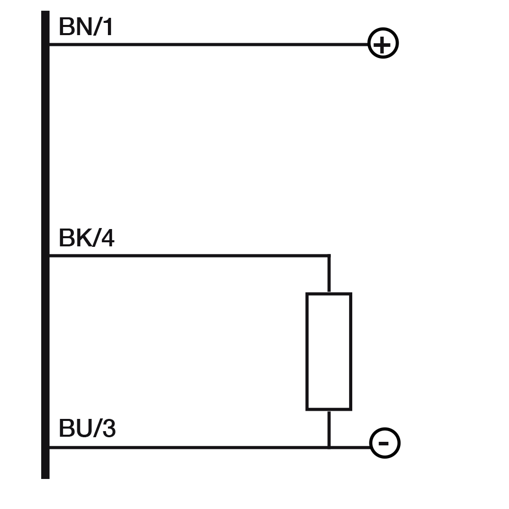Sensor Fotoelétrico HER/AP-4A Datasensing — receptor M8 10-30Vdc PNP NO 1Khz 2 m cabo 2m axial