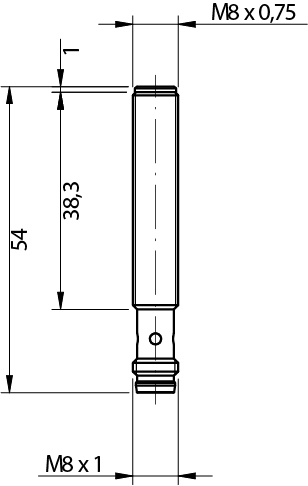Sensor Fotoelétrico HER/AP-4F Datasensing — receptor M8 10-30Vdc PNP NO 1Khz 2 m conectorM8