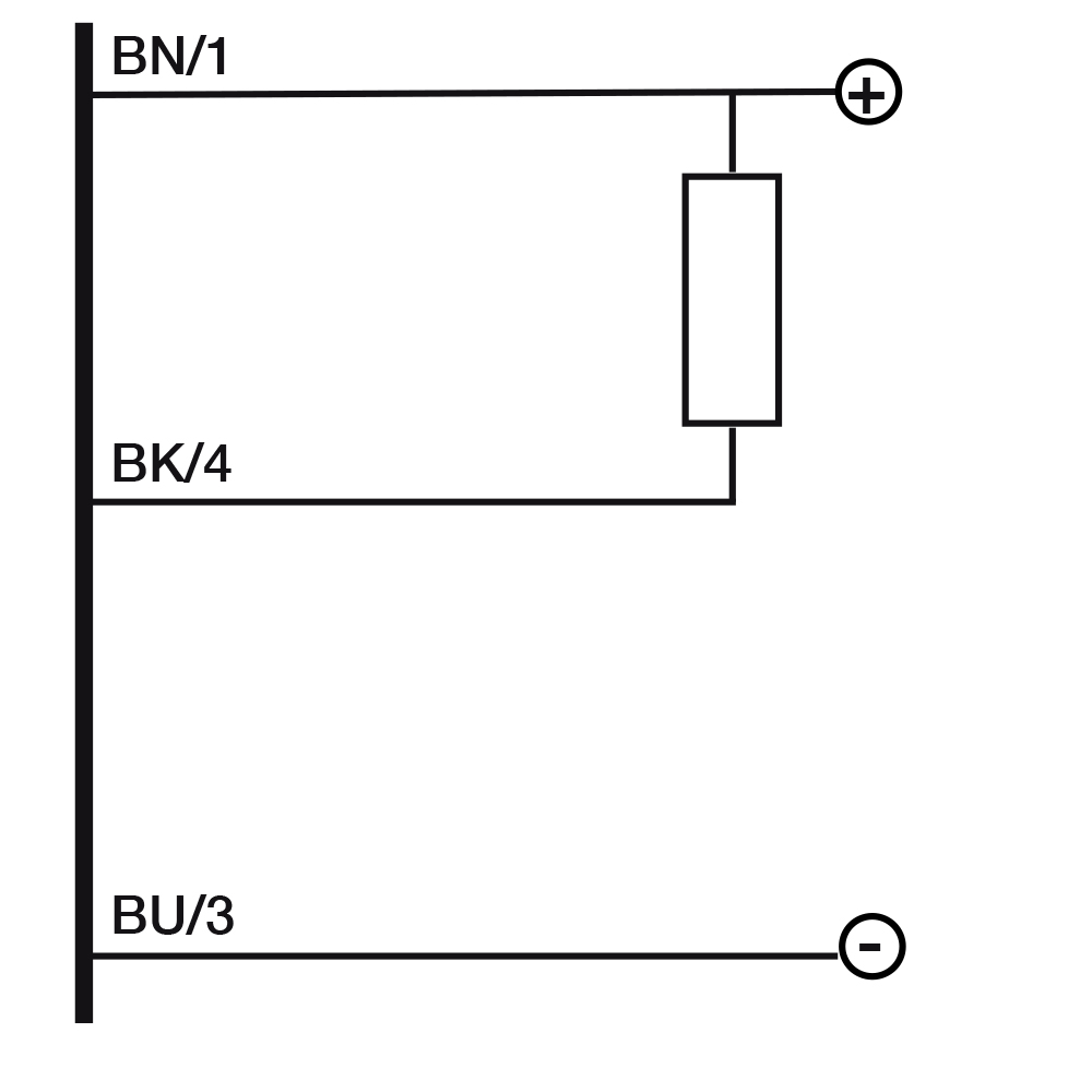 Sensor Fotoelétrico HER/CN-3A Datasensing — receptor M8 10-30Vdc NPN NC 10Khz 1m cabo 2m axial