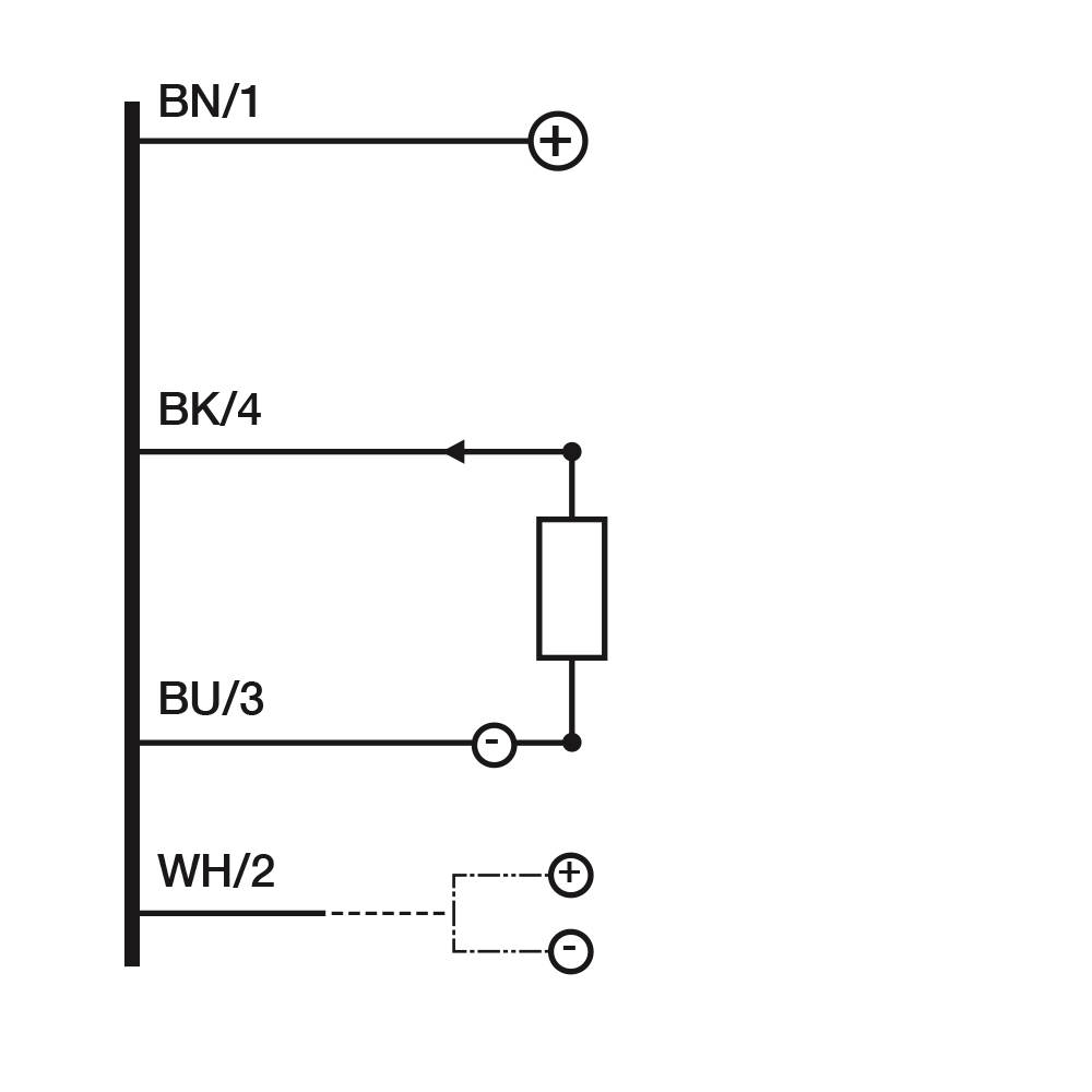Sensor de Contraste LTB/0P-0K Datasensing — Sensor Fotoelétrico Contrast scanner M18 white emission PNP conector M12 at 90°
