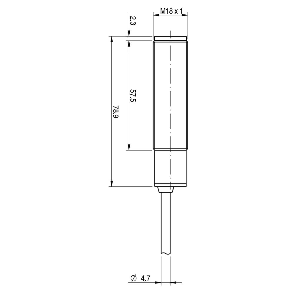 Sensor Fotoelétrico MS4/00-0A Datasensing — M18 difuso 200 mm NPN/PNP NO/NC plástico cabo 2m axial