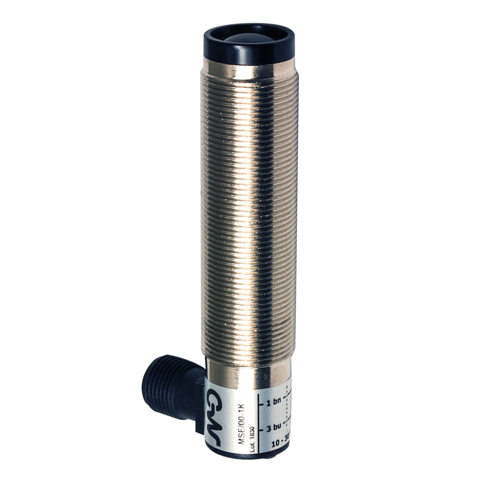 Sensor Fotoelétrico MSE/00-1K Datasensing — Sensor Fotoelétrico M18 emissor metálico conector M12 M12 a 90°