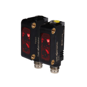 Sensor Fotoelétrico S3N-PH-5-FG03-OZ-TXRX-LASER-IOL-M8 Datasensing — Photoelectric miniatura Red Laser emission Through Beam Transmitter andreceptor Push Button Teach in IO-Link conector M8 4P