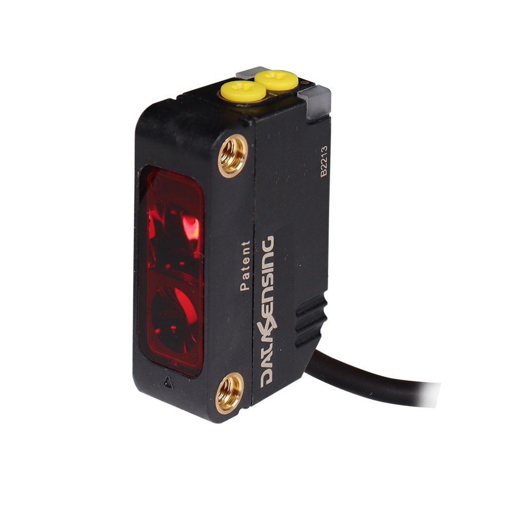 Sensor Fotoelétrico S3N-PR-2-FG02-N Datasensing — Fotoelétrico miniatura emissão LED infravermelho Through Feixe TX & RX duplo trimmer Adj + L/D NPN Out cabo