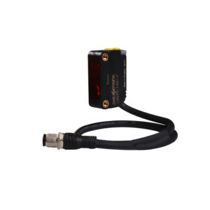Sensor Fotoelétrico S3N-PR-3-B01-P Datasensing — Photoelectric miniatura emissão LED vermelho retrorreflexivo polarizado double trimmer Adj + L/D PNP Out Pigtail M12-4p conector