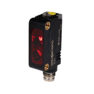 Sensor Fotoelétrico S3N-PR-5-B03-OZ-RRX-POL-IOL-M8 Datasensing — Photoelectric miniatura emissão LED vermelho  retrorreflexivo polarizado Push Button Teach in IO-Link conector M8 4P