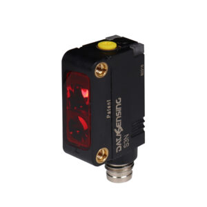 Sensor Fotoelétrico S3N-PR-5-C01-ND-NBEAM-NPN-DARK-M8 Datasensing — Photoelectric miniatura emissão LED vermelho  difuso narrow feixe short distância 200 mm single trimmer Dark saída NPN conector M8 4P