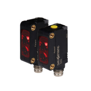 Sensor Fotoelétrico S3N-PR-5-FG01-PL-TXRX-PNP-LIGHT-M8 Datasensing — Photoelectric miniatura emissão LED vermelho  Through Beam Transmitter andreceptor single trimmer Light saída PNP conector M8 4P