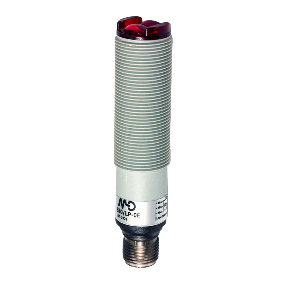 Sensor Fotoelétrico SS0/LP-0E Datasensing — M18 Bgs 50 mm PNP Lon plástico conector M12