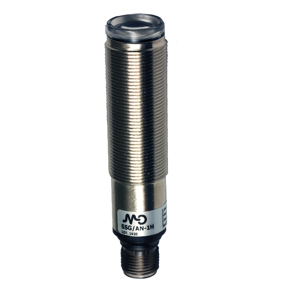 Sensor Fotoelétrico SSG/CN-1H Datasensing — Photo.M18,NPN-NC,M12 conector,receptor