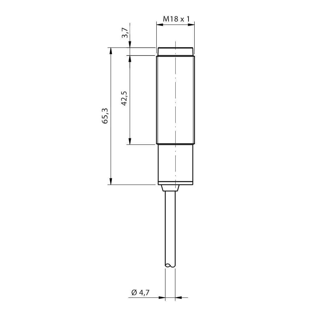 Sensor Fotoelétrico SSH/00-0A Datasensing — M18 emissor 14 m plástico cabo 2m axial