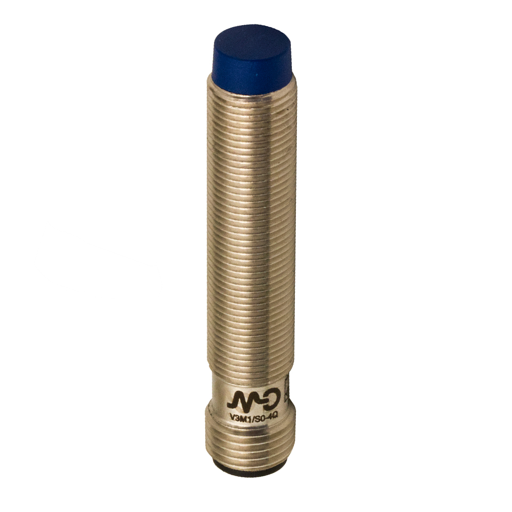 Sensor Indutivo V3M1/S0-4Q Datasensing — Sensor Indutivo AC/DC M12, não blindado, 1/2″-20UNF conector cabo exit, NC (Vac)-NC/NO (Vdc)