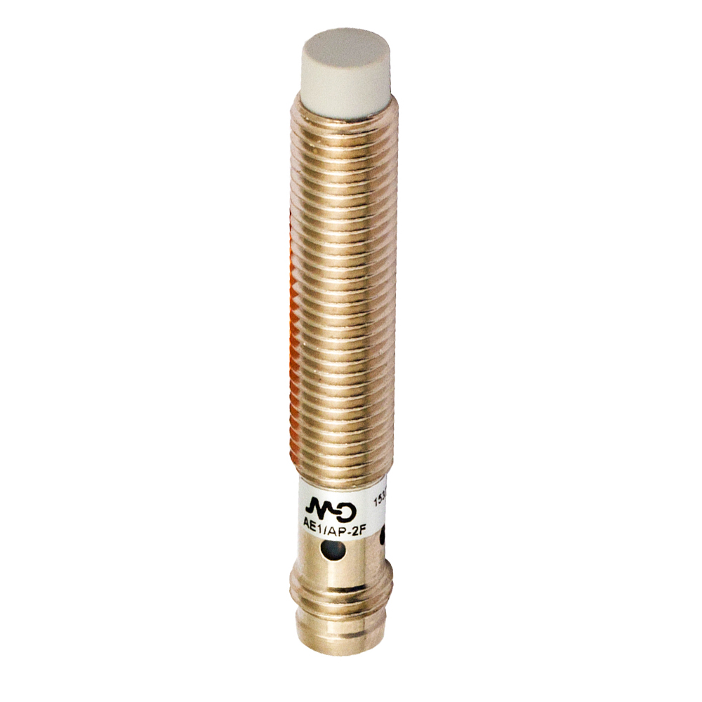 Sensor Indutivo AE1/AP-2FDP Datasensing — M8 não blindado NO/PNP corpo 65 mm conector M8