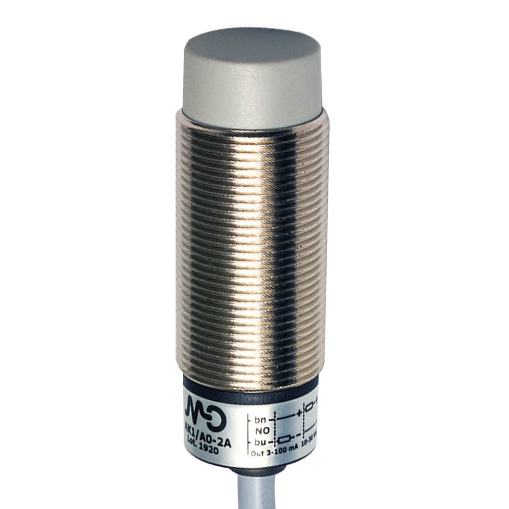 Sensor Indutivo AK1/AN-2A8R Datasensing — M18 não blindado NO/NPN cabo 10m axial