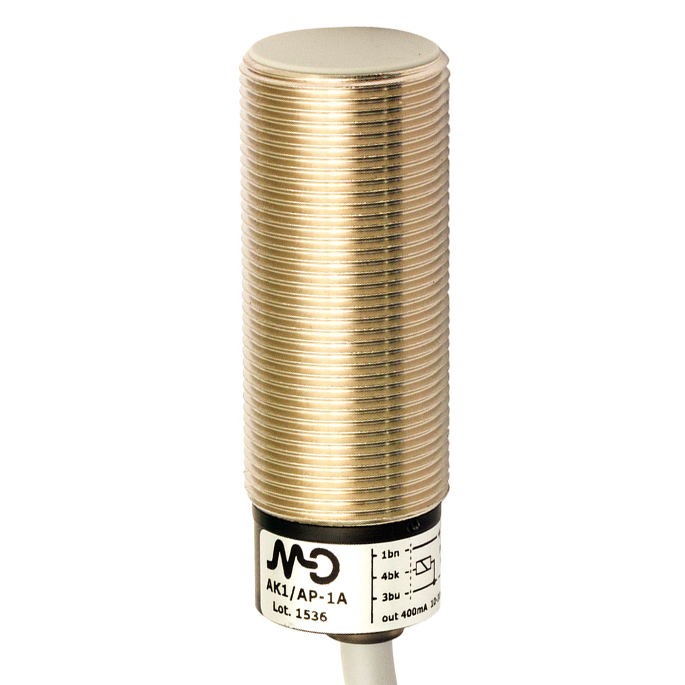 Sensor Indutivo AK1/AP-1A Datasensing — M18 shielded NO/PNP cabo 2m axial