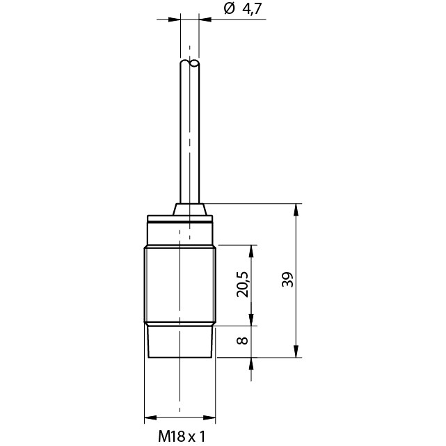 Sensor Indutivo AK6/AN-2A Datasensing — Ind.M18,NPN-NO,cabo,Nsch-LD