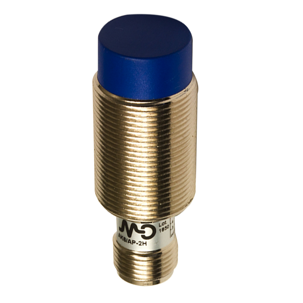 Sensor Indutivo AK6/AP-2H Datasensing — M18 short não blindado NO/PNP conector M12