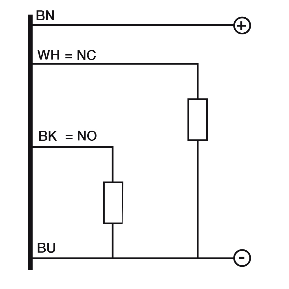 Sensor Indutivo AK6/BP-3A Datasensing — M18 short blindado NO+NC/PNP cabo 2m axial