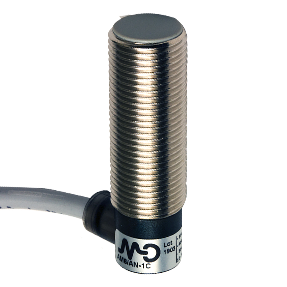 Sensor Indutivo AM6/CP-1C Datasensing — M12 short blindado NC/PNP cabo 2m 90°