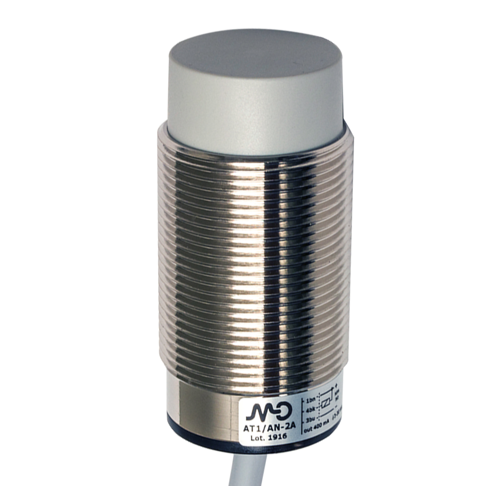 Sensor Indutivo AT1/AP-2A86 Datasensing — M30 não blindado NO/PNP cabo 5m axial
