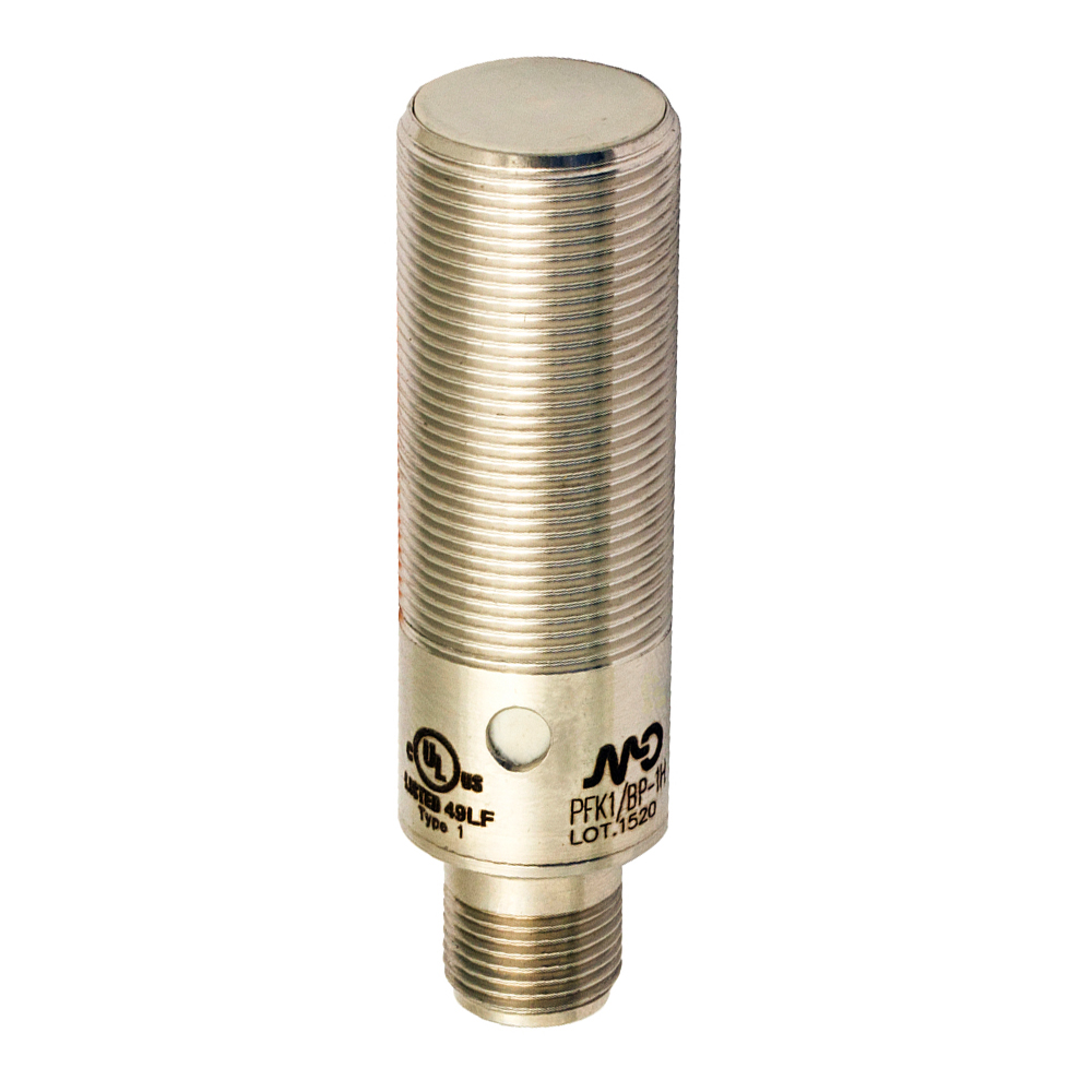 Sensor Indutivo PFK1/BP-1H Datasensing — M18 shielded Std. NO+NC/PNP conector M12