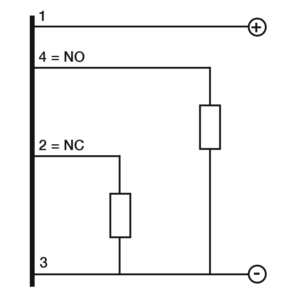 Sensor Indutivo PFK1/BP-1H Datasensing — M18 shielded Std. NO+NC/PNP conector M12