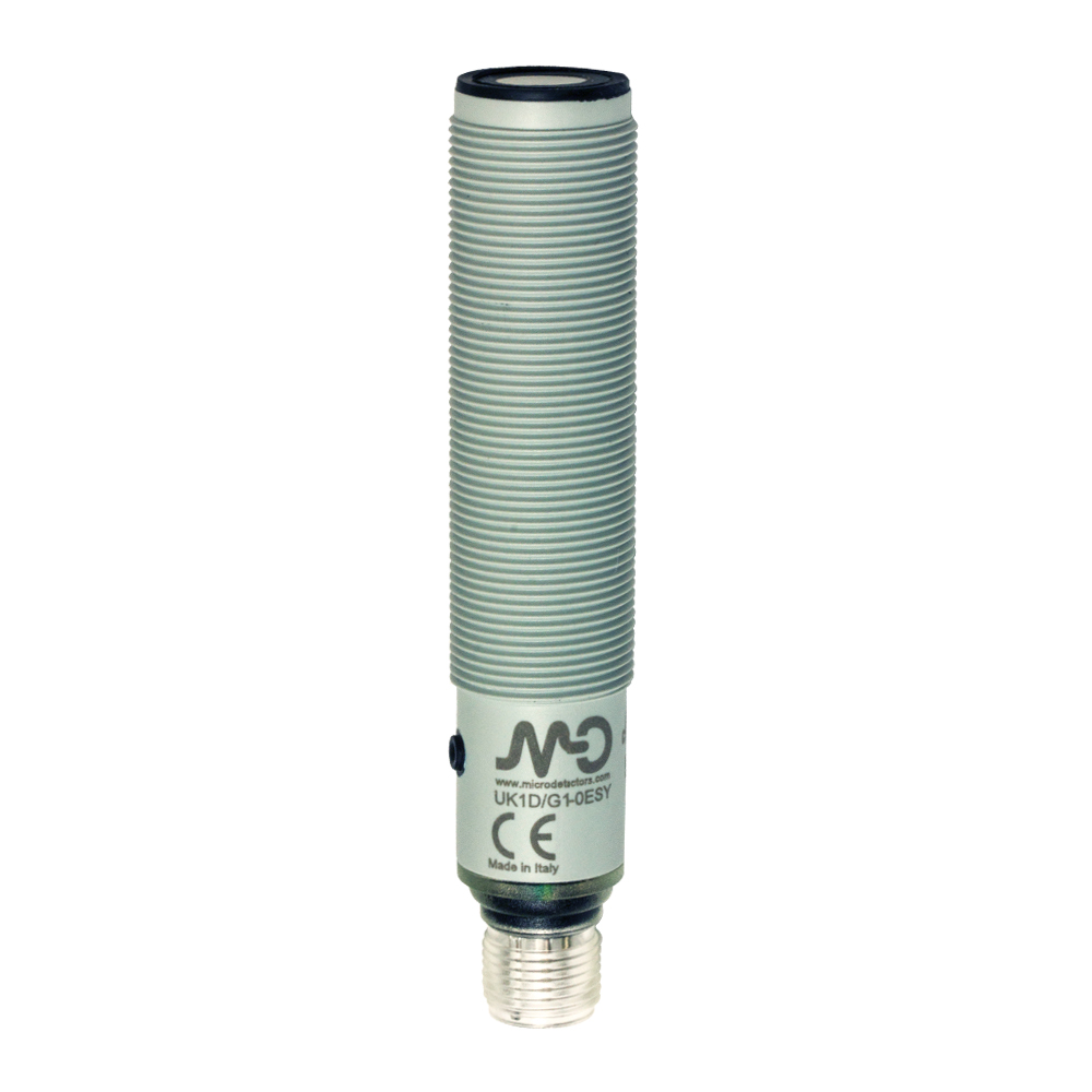 Sensor Ultrassônico UK1D/GP-0ESYAN Datasensing — Sensor Ultrassônico M18 PNP NO/NC 150-1600 mm conector M12 com teach-in button, plástico, cULus, II 3G Ex ec nC IIC T6 Gc, II 3D Ex tc IIIB T80°C Dc