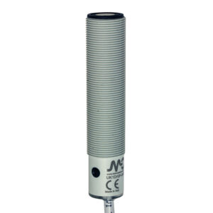 Sensor Ultrassônico UK1D/GW-0ASY Datasensing — Sensor Ultrassônico M18 PNP ajustável hysteresis/standard window/NO+NC. 150-1600 mm cabo 2m com teach-in button, plástico, cULus