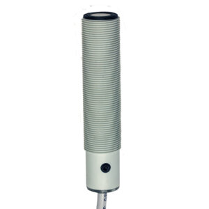 Sensor Ultrassônico UK1F/G2-0ASY Datasensing — Sensor Ultrassônico M18 analógica. 4-20 mA 200-2200 mm cabo 2m com teach-in button, plástico, cULus