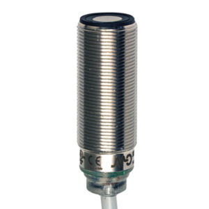 Sensor Ultrassônico UKR6C/HP-1AUL Datasensing — Ultrasonic retrorreflexivo sensor M18 PNP NO/NC 80-800 mm cabo 2m, com teach-in cabo, AISI316L aço inox corpo, cULus